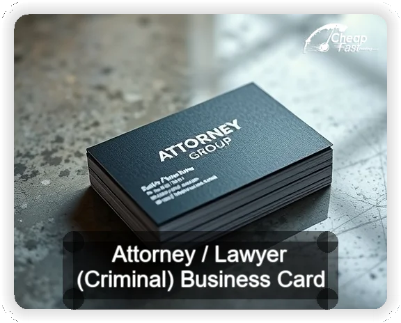 Attorney Lawyer Criminal business card design sample