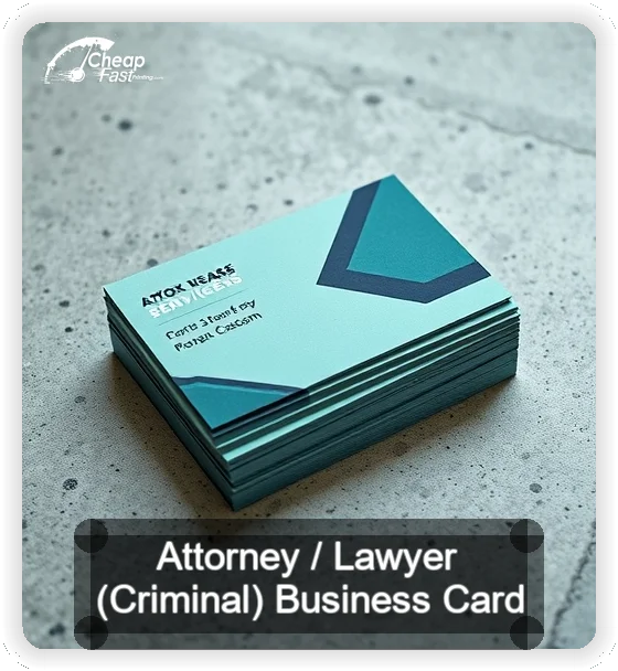 Attorney Lawyer Criminal business card design sample