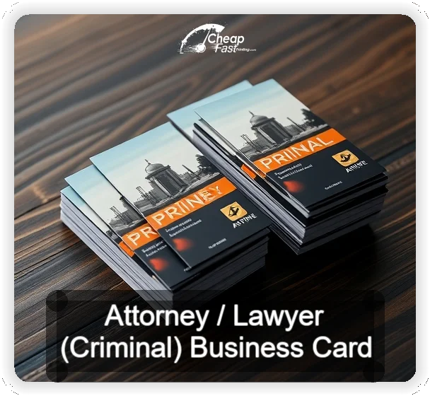 Attorney Lawyer Criminal business card design sample