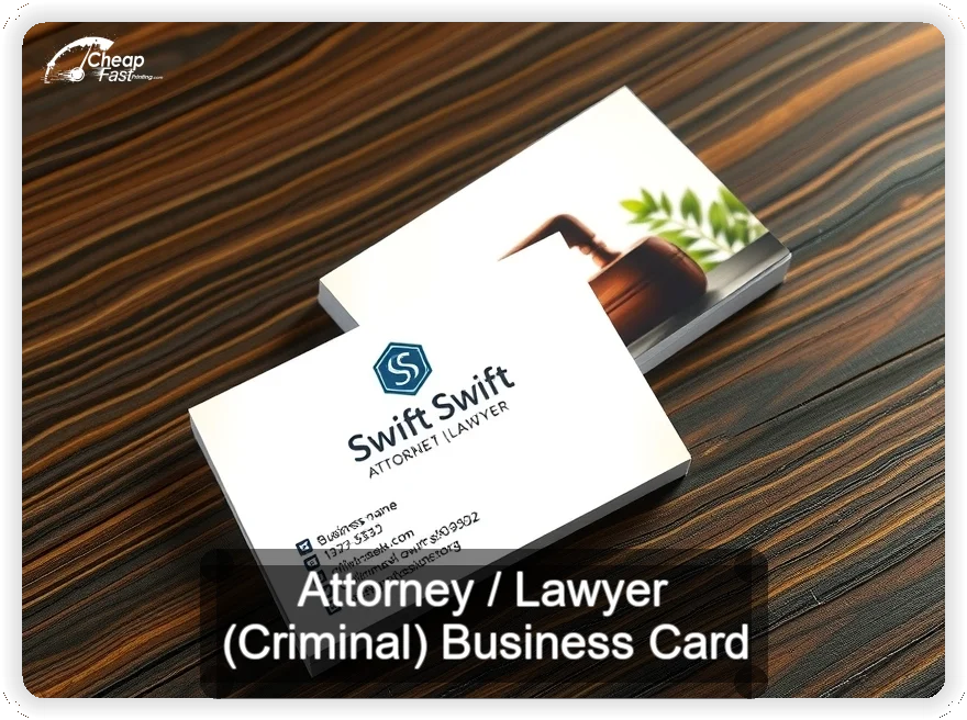 Attorney Lawyer Criminal business card design sample