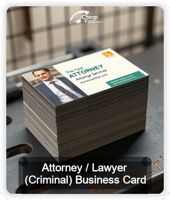 Attorney Lawyer Criminal business card design sample