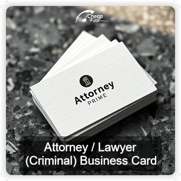 Attorney Lawyer Criminal business card design sample