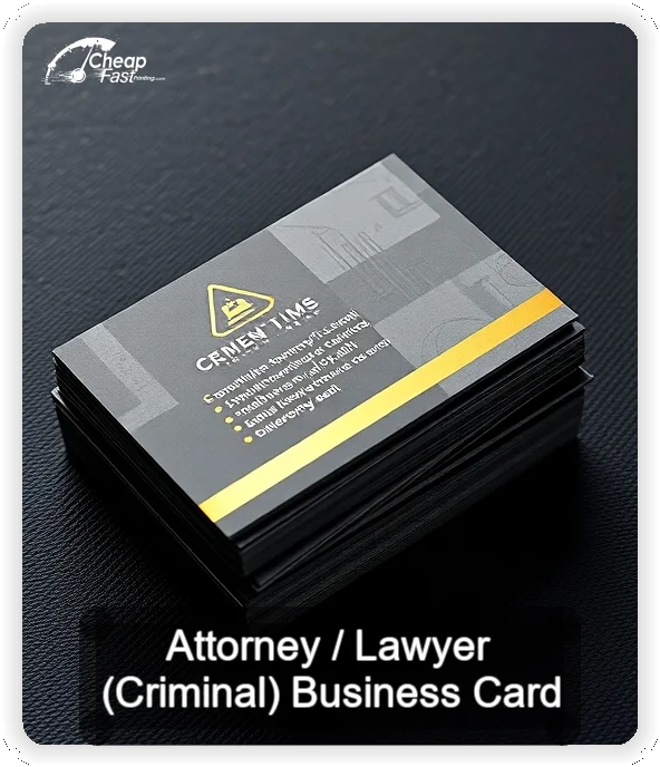 Attorney Lawyer Criminal business card design sample