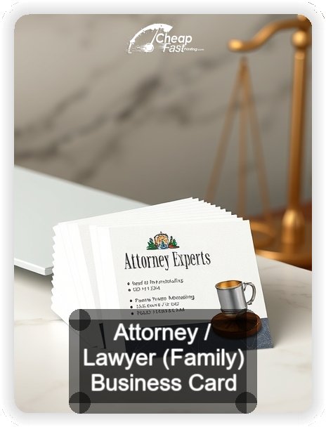 Attorney Lawyer Family business card design sample