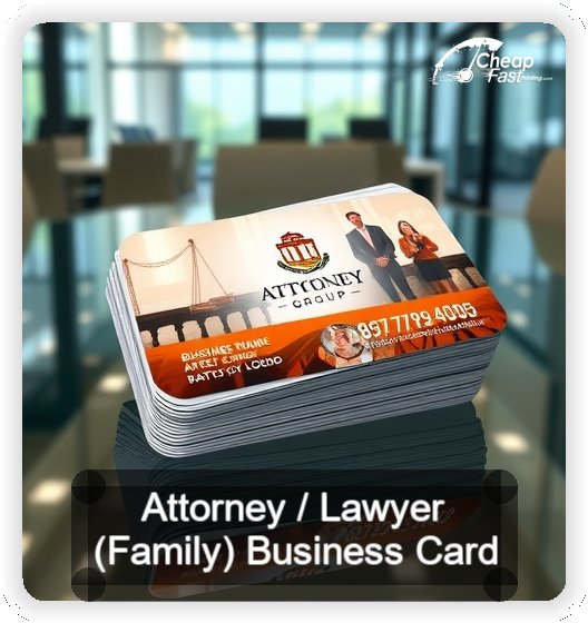 Attorney Lawyer Family business card design sample