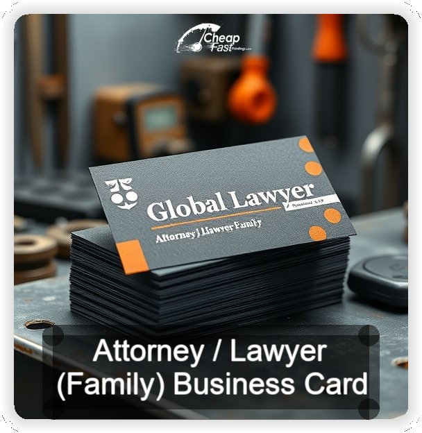Attorney Lawyer Family business card design sample