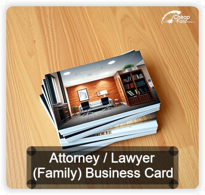 Attorney Lawyer Family business card design sample