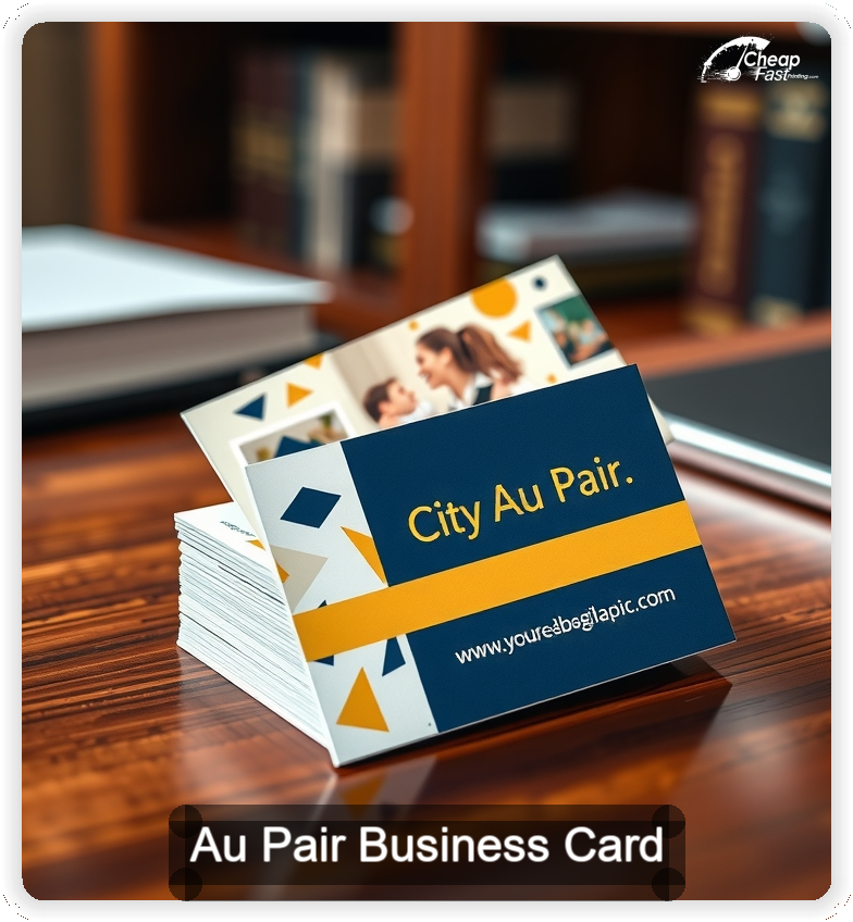 Au Pair business card design sample