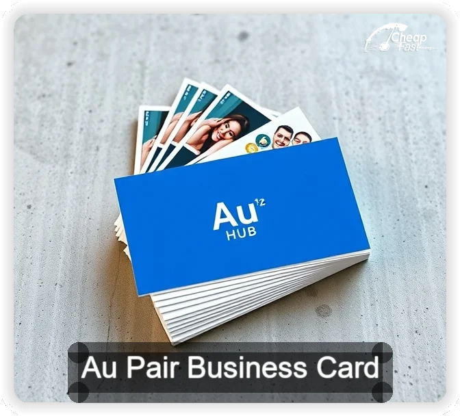 Au Pair business card design sample
