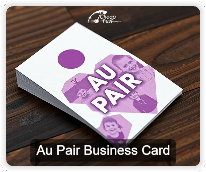 Au Pair business card design sample