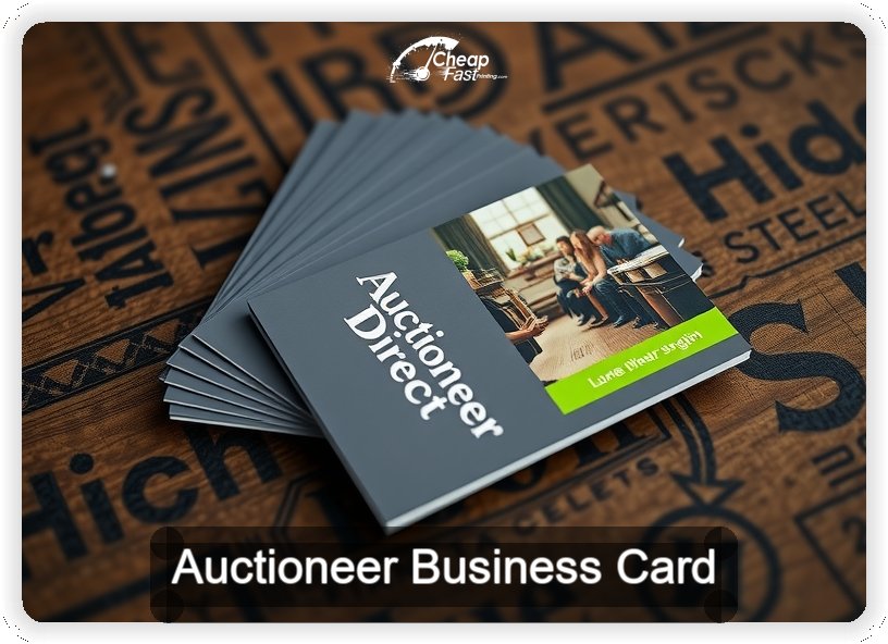Auctioneer business card design sample
