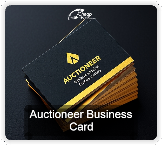 Auctioneer business card design sample