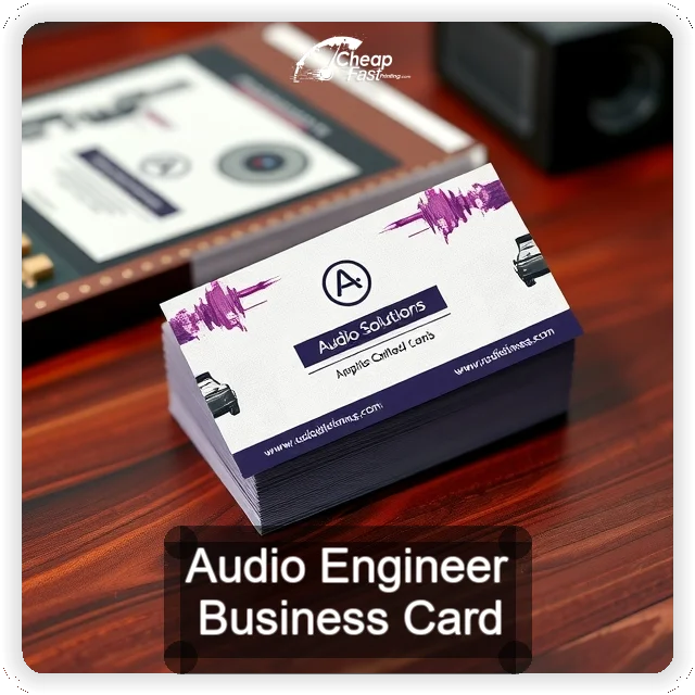 Audio Engineer business card design sample