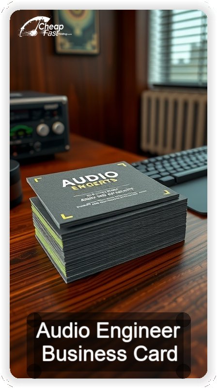 Audio Engineer business card design sample