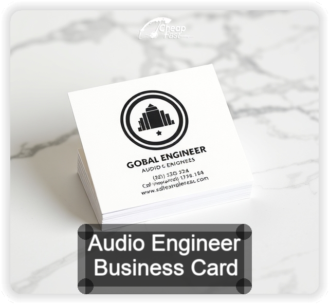 Audio Engineer business card design sample