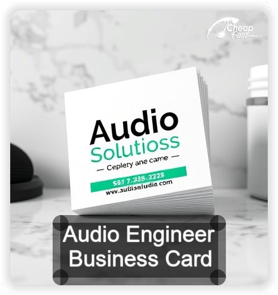 Audio Engineer business card design sample