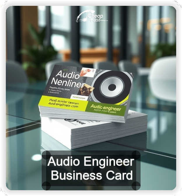 Audio Engineer business card design sample