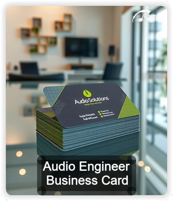 Audio Engineer business card design sample
