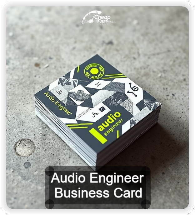 Audio Engineer business card design sample