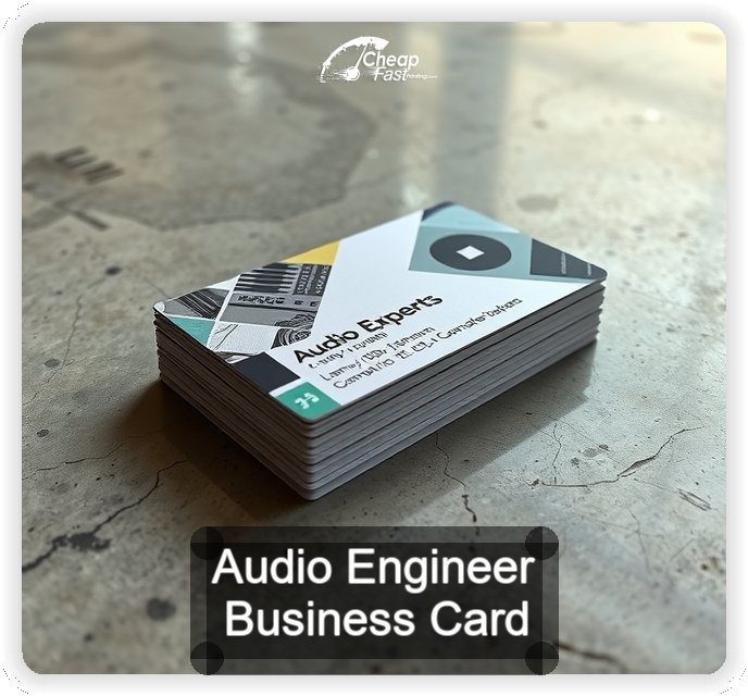 Audio Engineer business card design sample