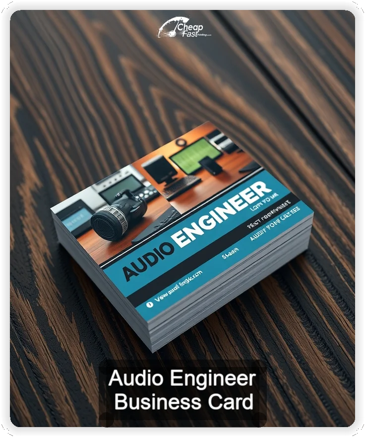 Audio Engineer business card design sample