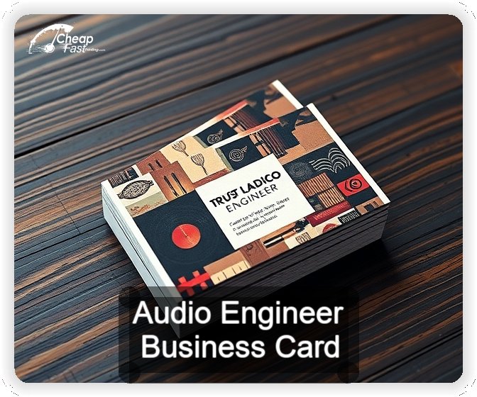 Audio Engineer business card design sample