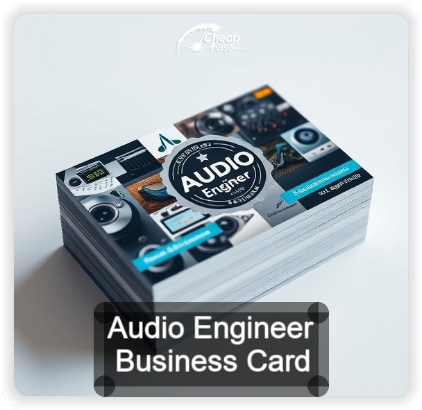 Audio Engineer business card design sample