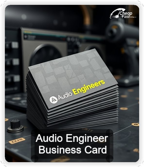 Audio Engineer business card design sample