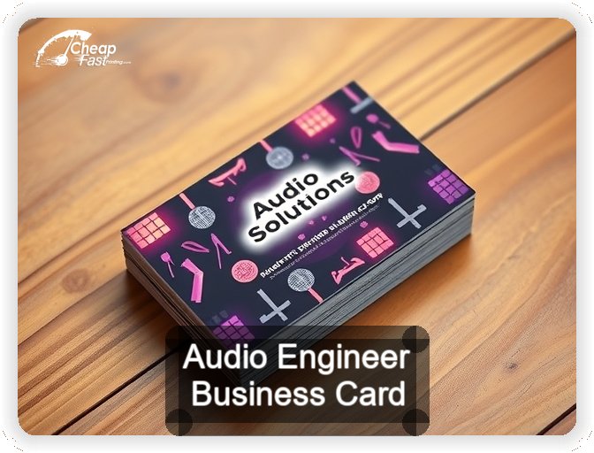 Audio Engineer business card design sample