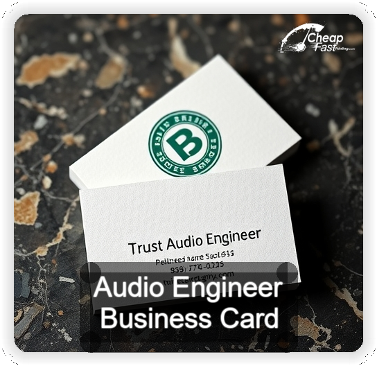Audio Engineer business card design sample