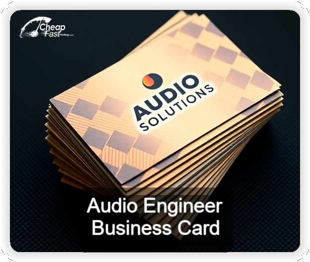 Audio Engineer business card design sample