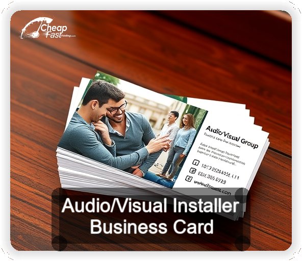 Audio Visual Installer business card design sample