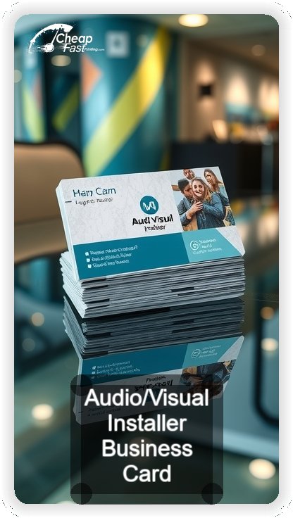 Audio Visual Installer business card design sample
