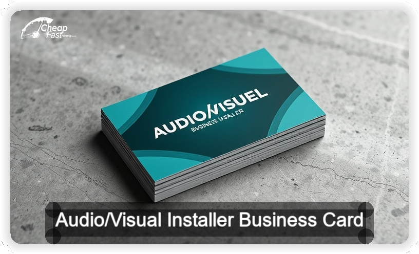Audio Visual Installer business card design sample