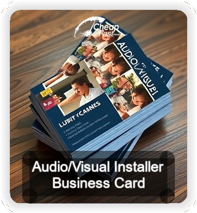 Audio Visual Installer business card design sample