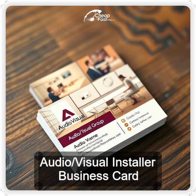 Audio Visual Installer business card design sample