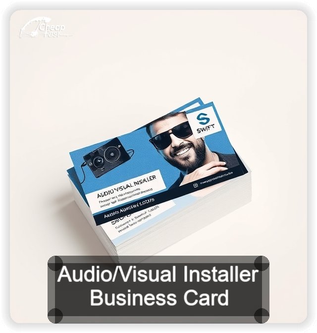 Audio Visual Installer business card design sample