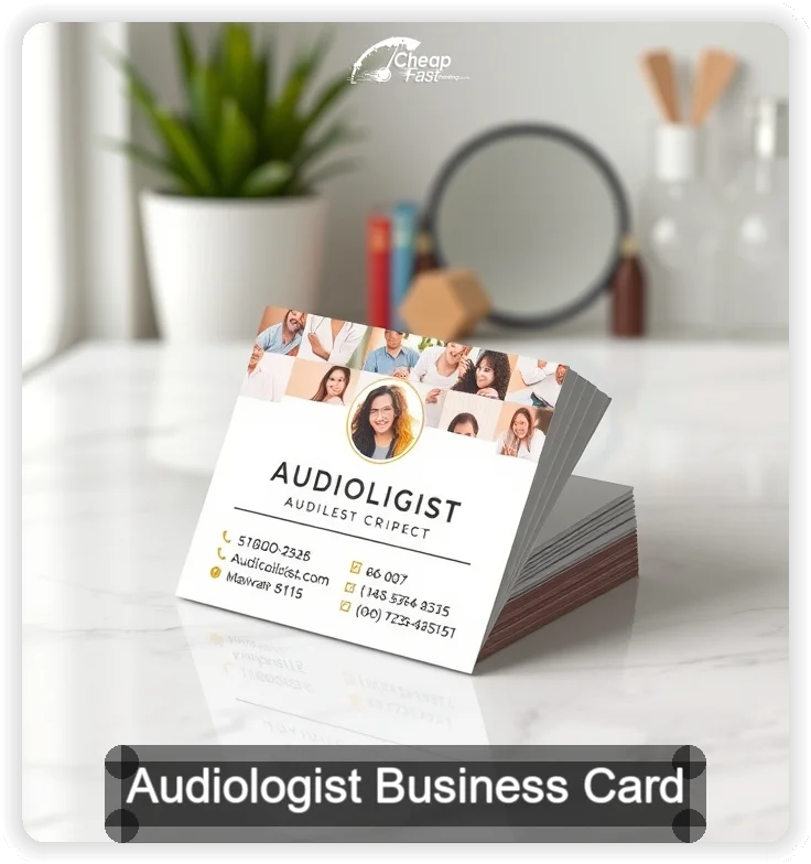 Audiologist business card design sample