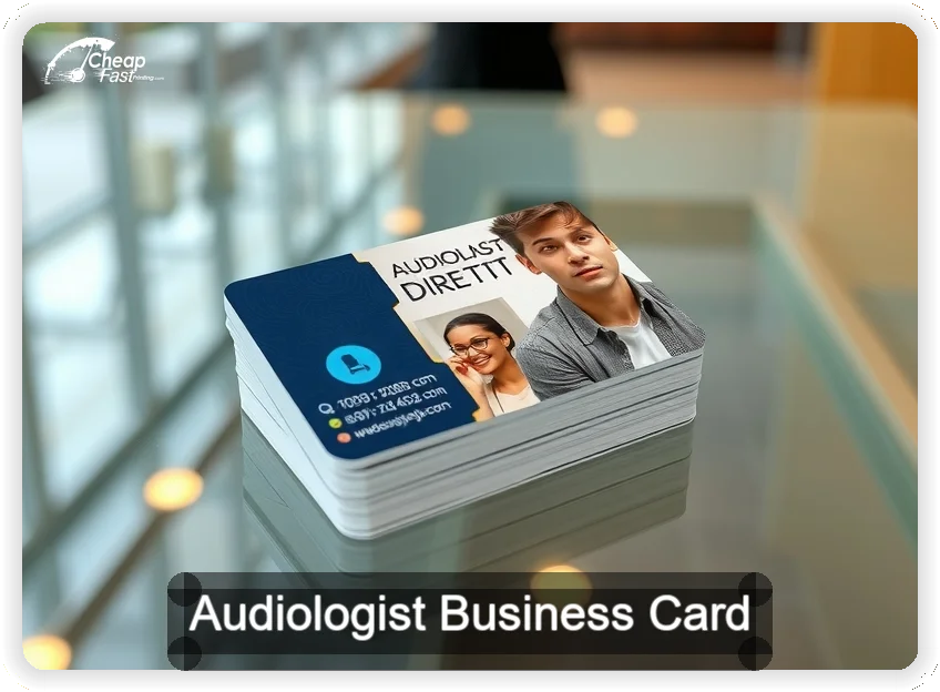 Audiologist business card design sample