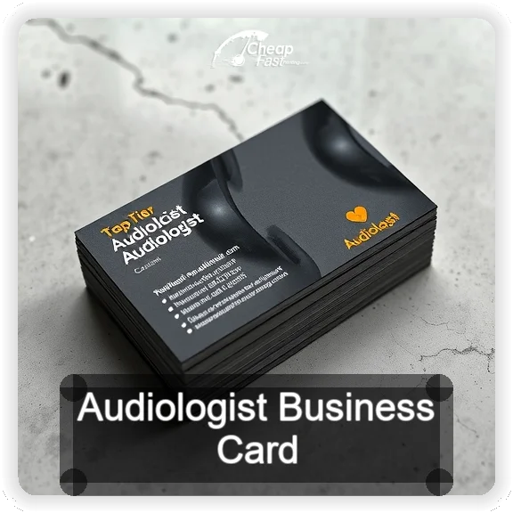 Audiologist business card design sample