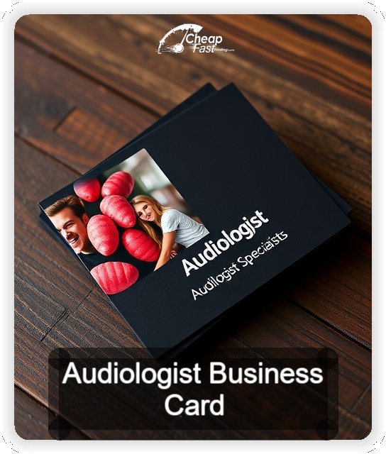 Audiologist business card design sample