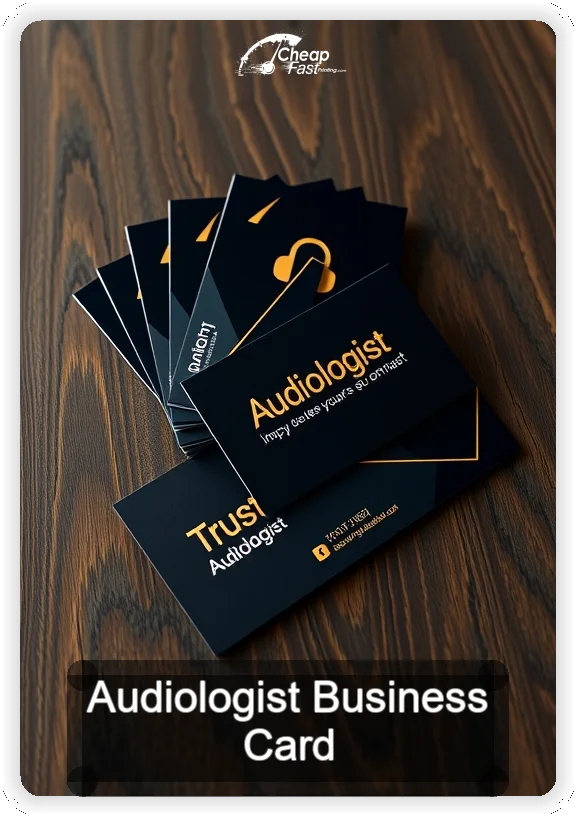 Audiologist business card design sample