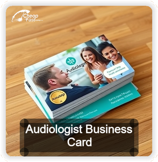 Audiologist business card design sample