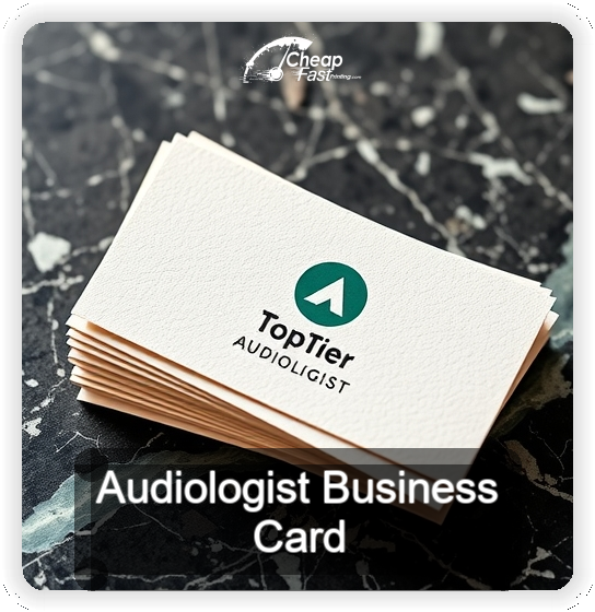 Audiologist business card design sample