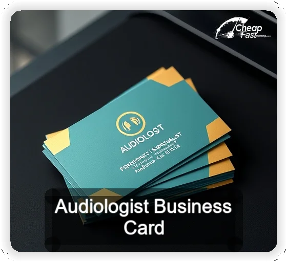 Audiologist business card design sample