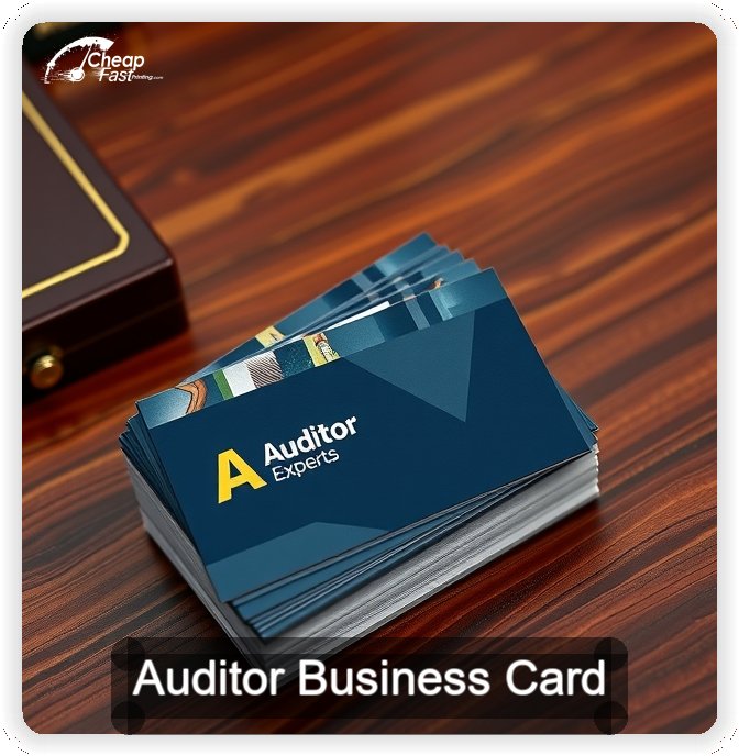 Auditor business card design sample