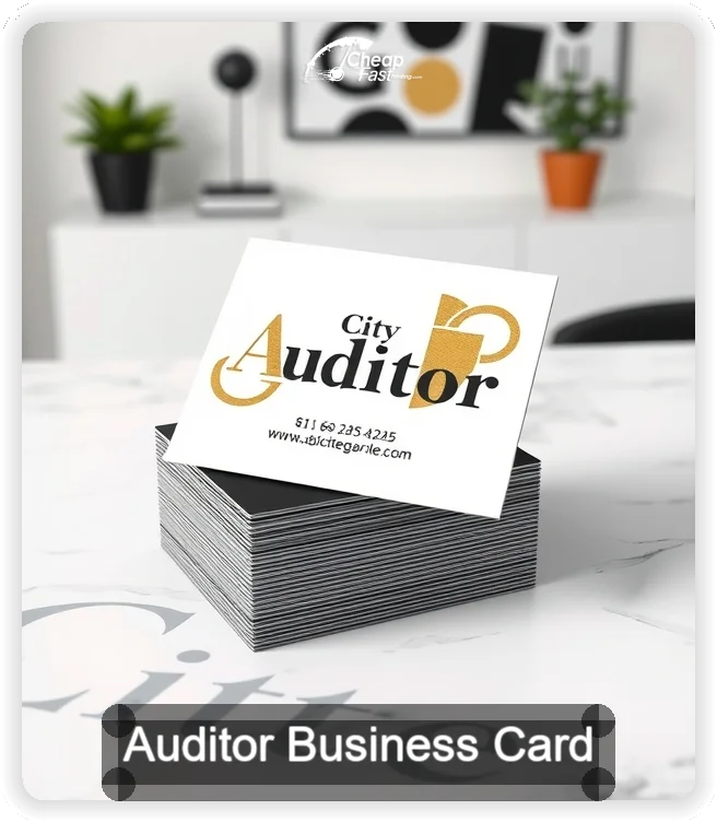 Auditor business card design sample