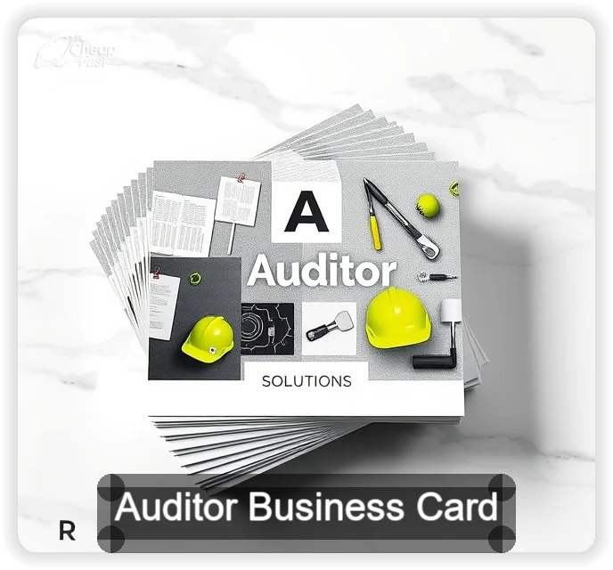 Auditor business card design sample