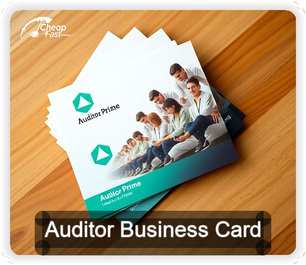 Auditor business card design sample