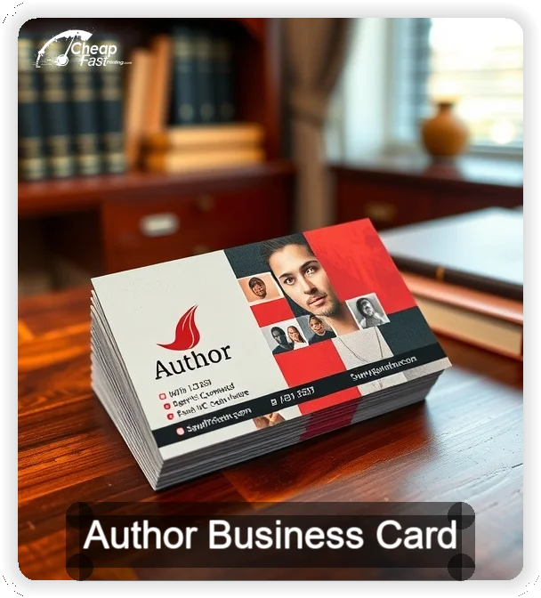 Author business card design sample